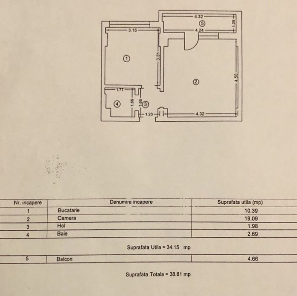 Garsoniera - Zona Mamaia Nord - Etaj 6 - Balcon