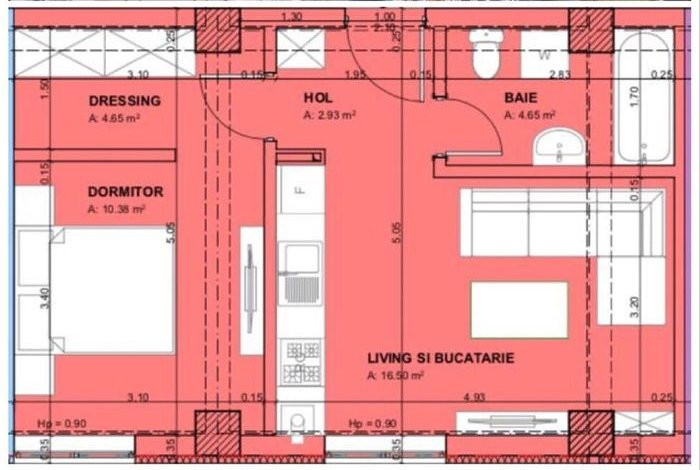 Apartament 2 Camere - Zona Mamaia Nord - Mobilat/Utilat Complet