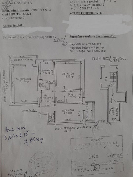Apartament 3 camere - Zona Tomis Nord - Mobilat/Utilat