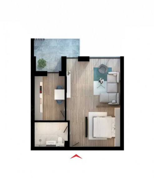  Apartament Tip Studio - Queen's Residence - Langa Plaja BLOCUL 2